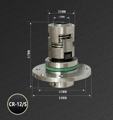 BERGMAN Replace Grundfos GLF-CR-12 16 22mm Flange Pump Mechanical Seal CAR SIC TC VITON EPDM